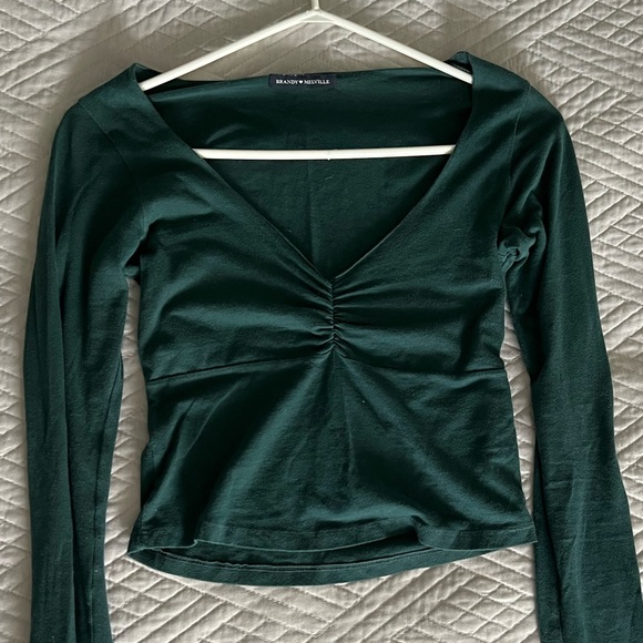 Brandy Melville - Tight Green Long Sleeve - OS - Picture 2 of 5